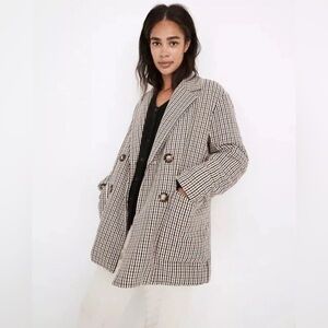Madewell plaid padded jacket coat blazer checkered L large EUC